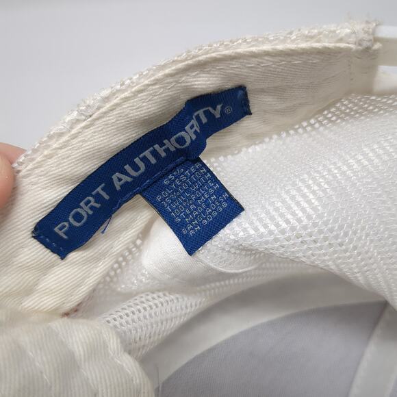 EB Logo Snapback Trucker Hat Gray One Size Adjustable Mesh Back Port Authority - Picture 9 of 9